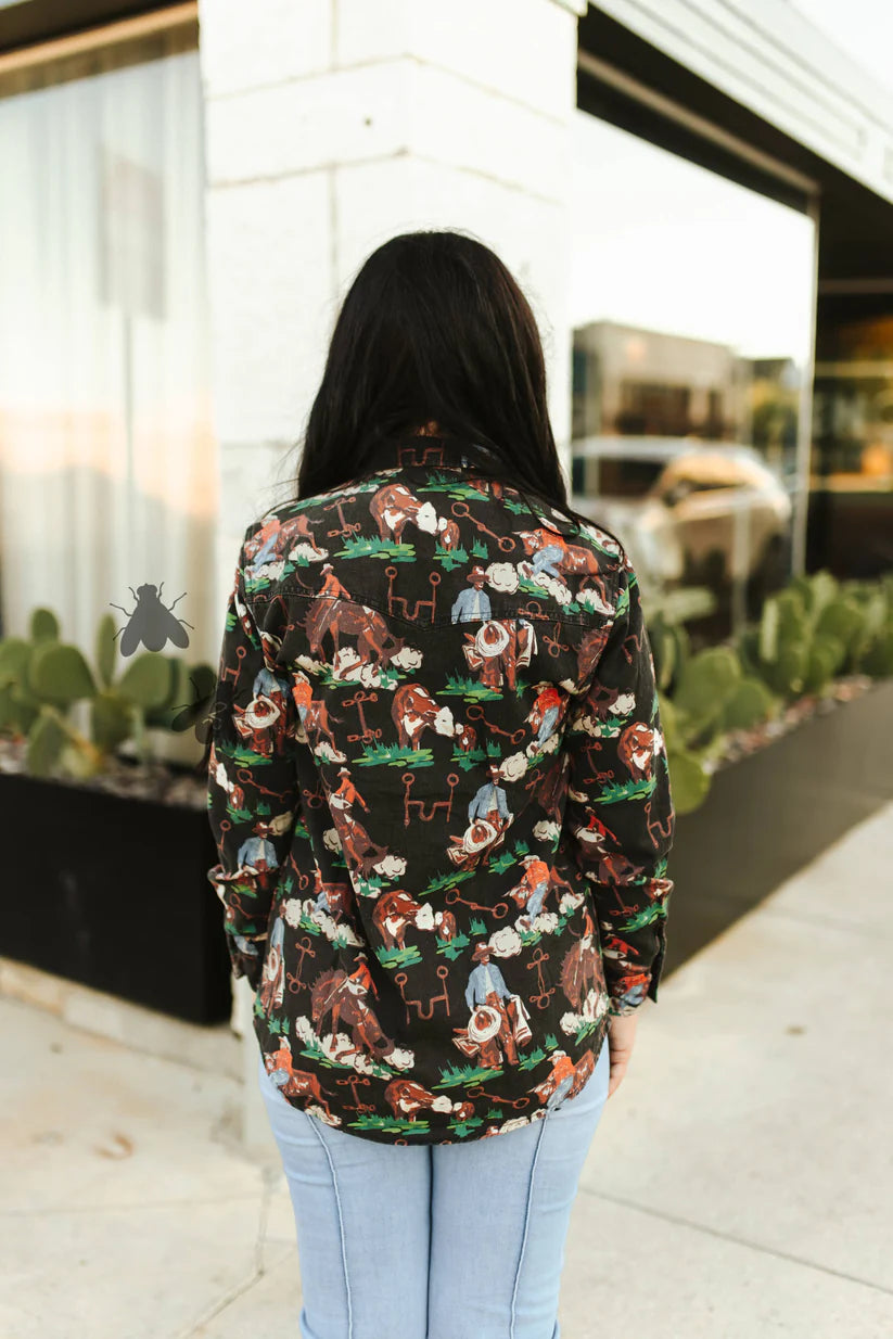 Brushy Pop Button Up