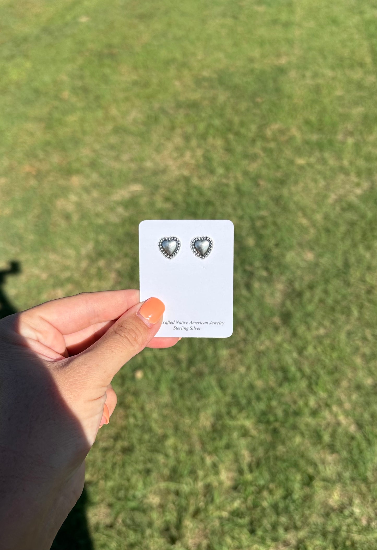 Sterling Heart Studs