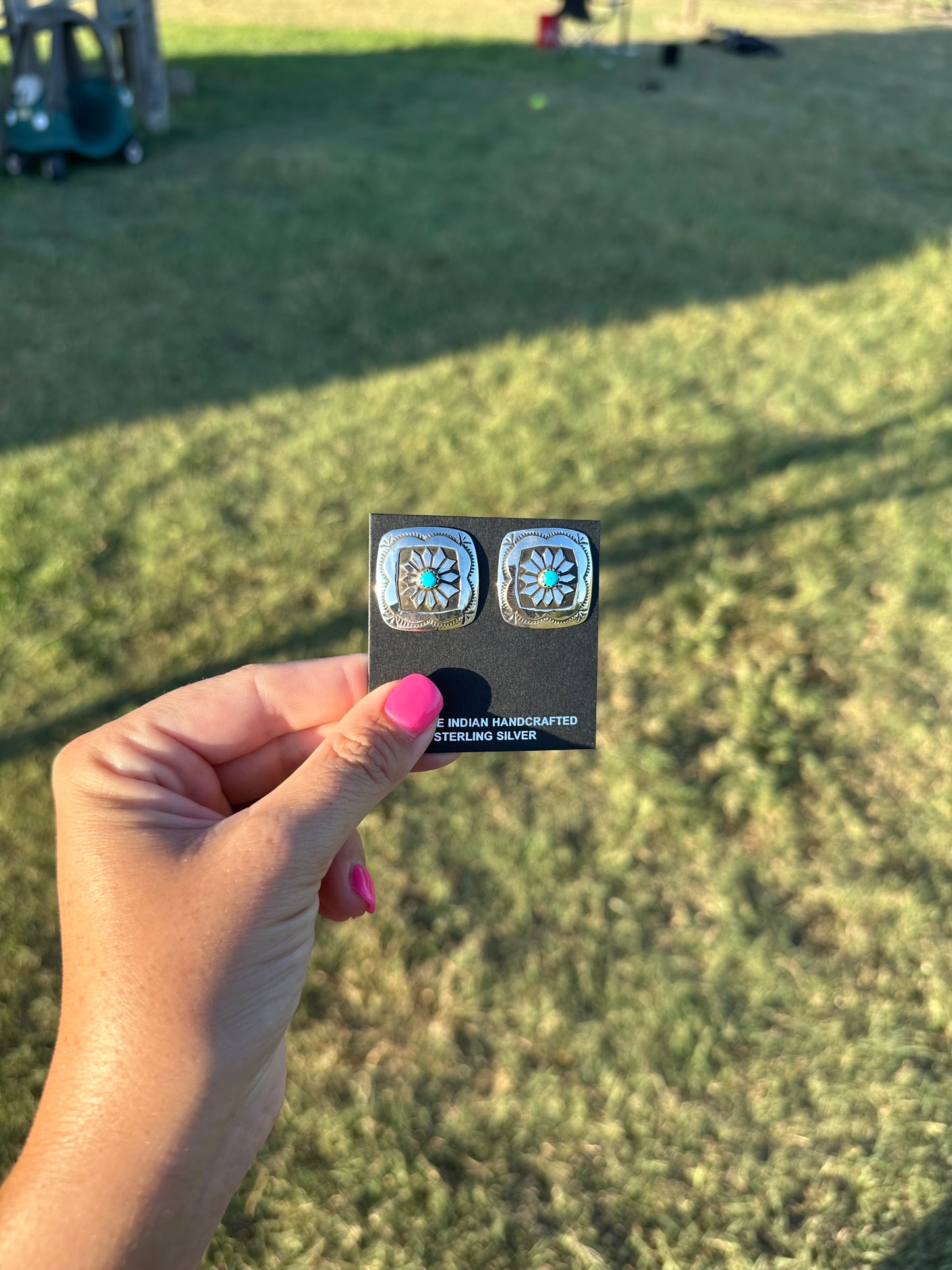 Stamped Square Conchos