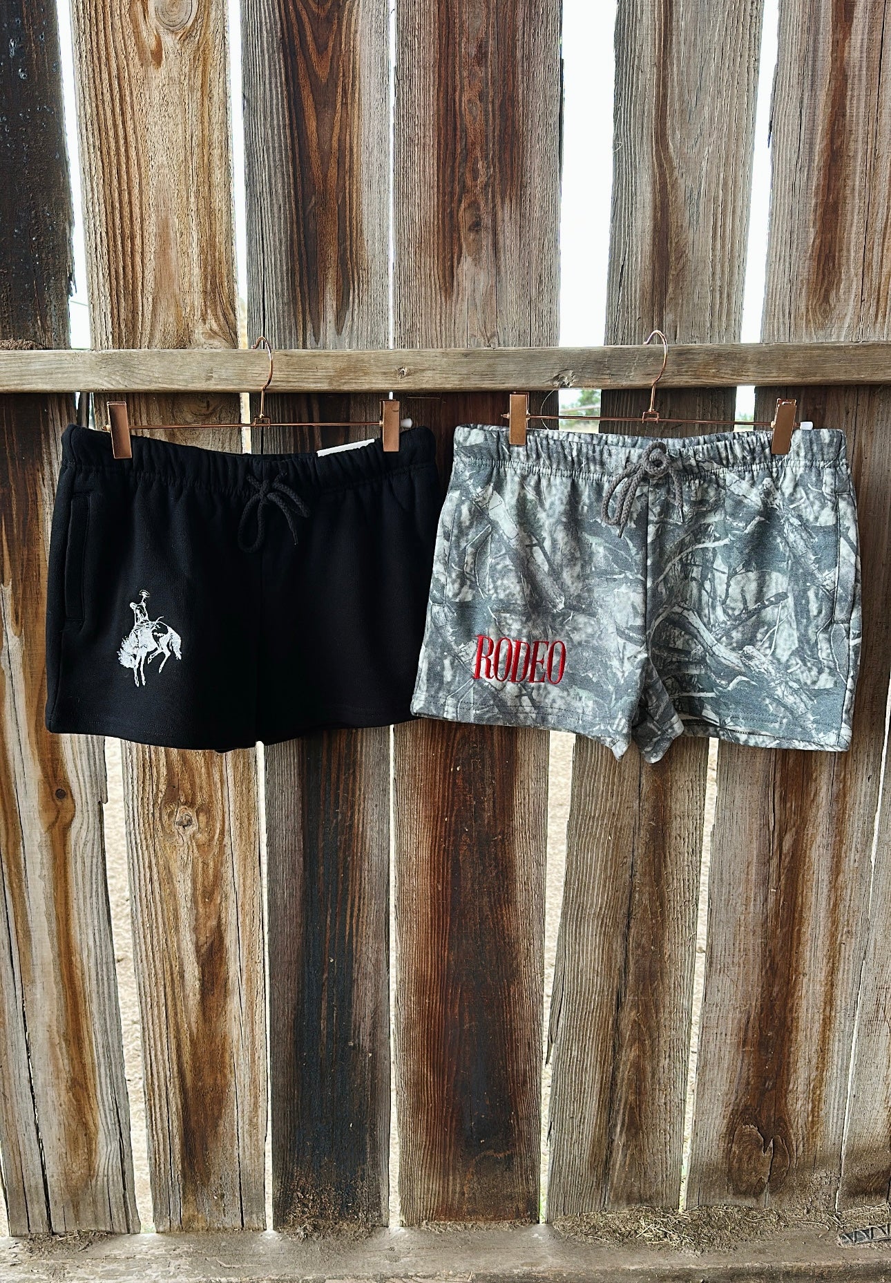 Rodeo Embroidered Camo Shorts