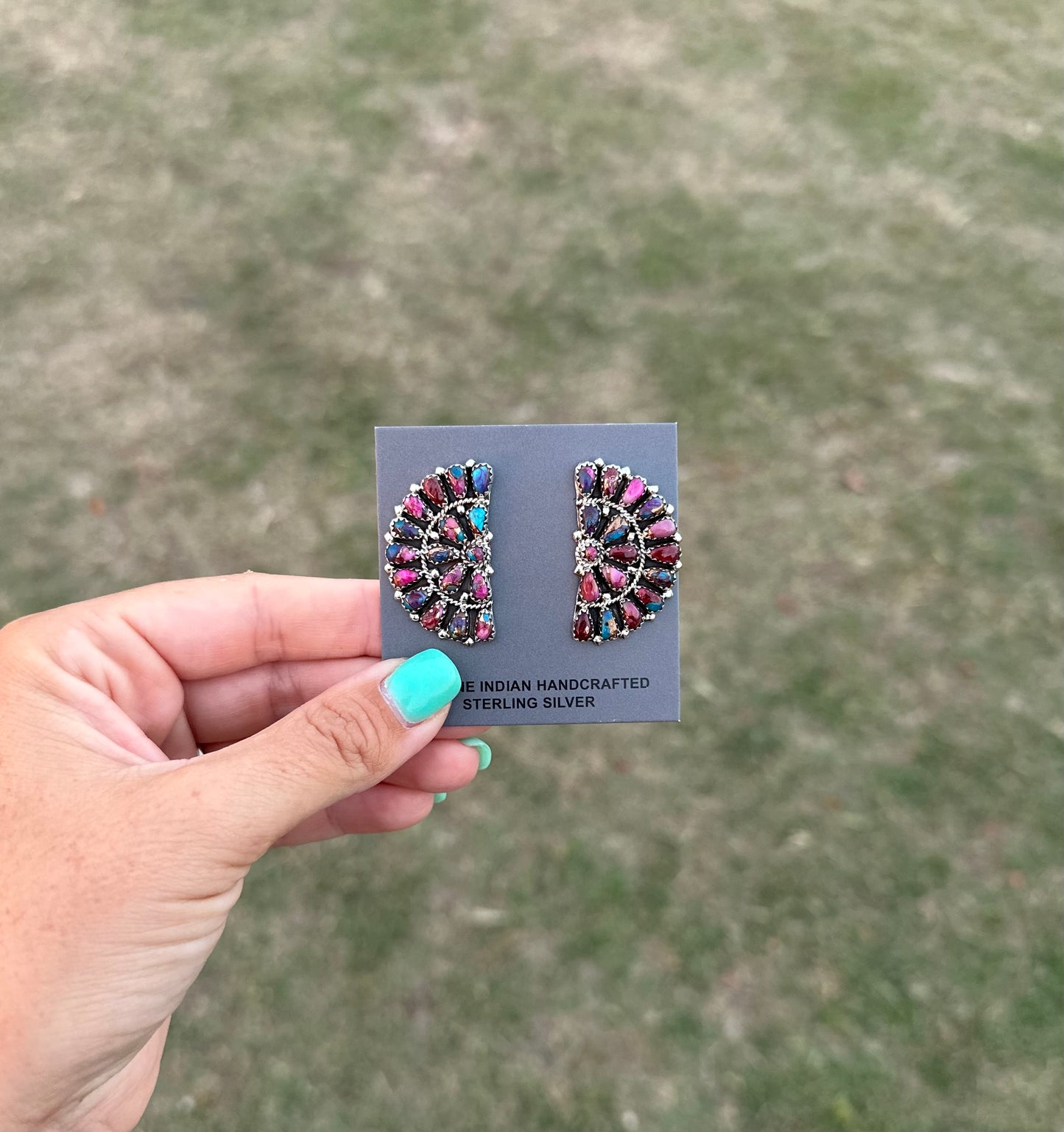 Purple Dhalia Half Cluster