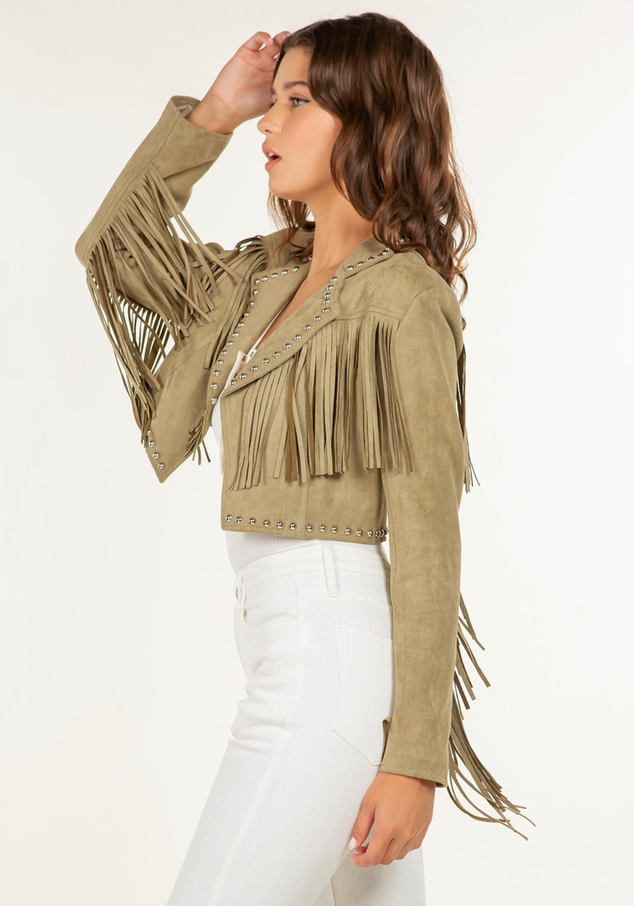 Suede Fringe Jacket