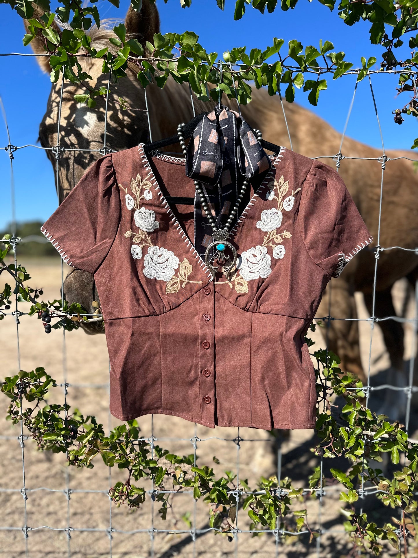 The Sangria Blouse- Coco