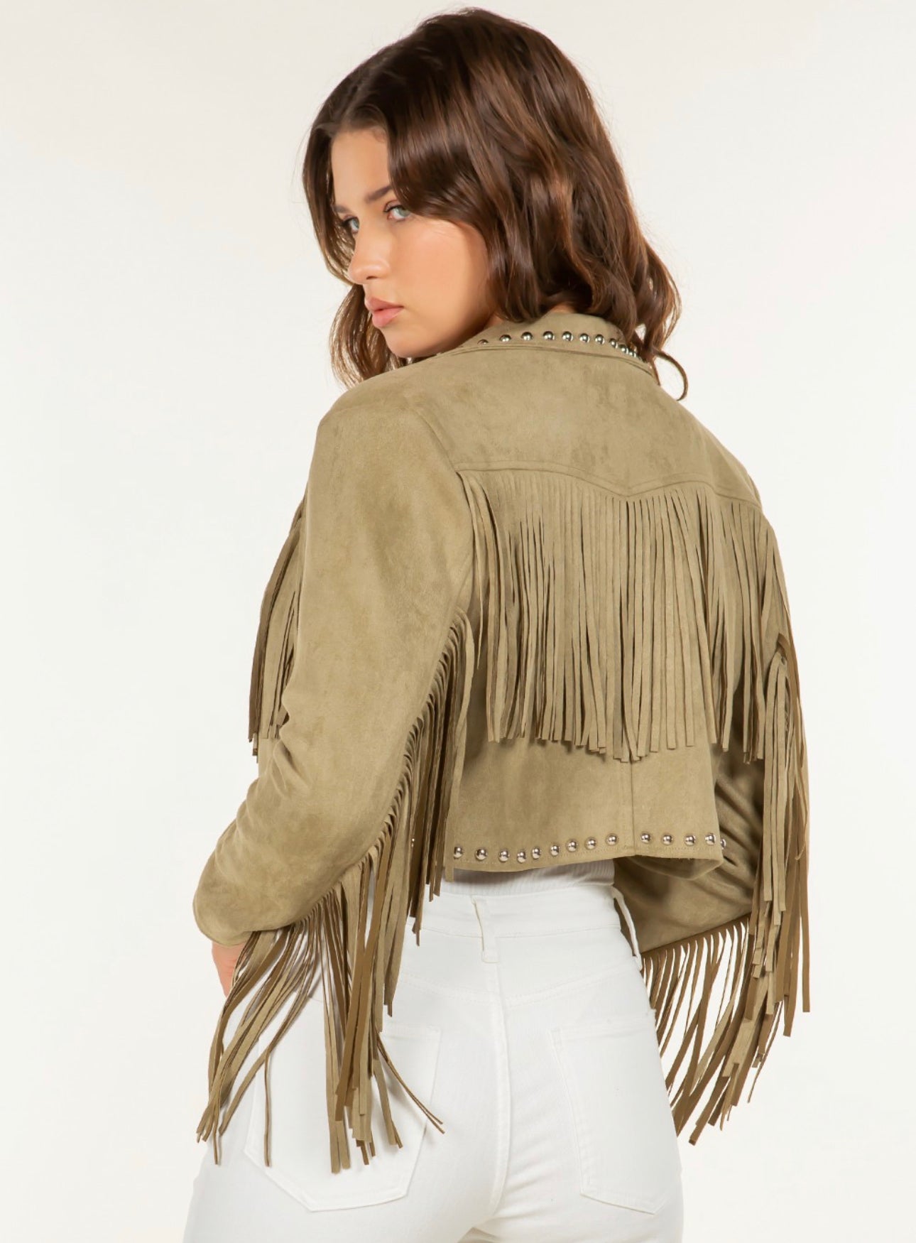 Suede Fringe Jacket