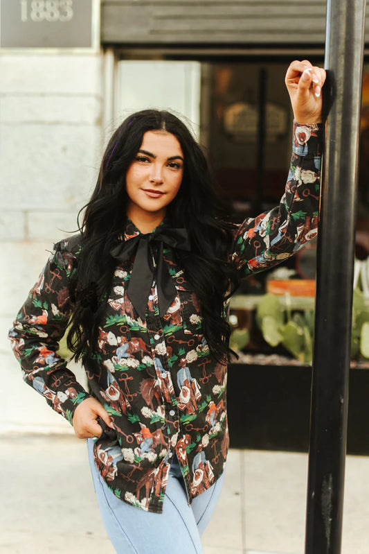 Brushy Pop Button Up