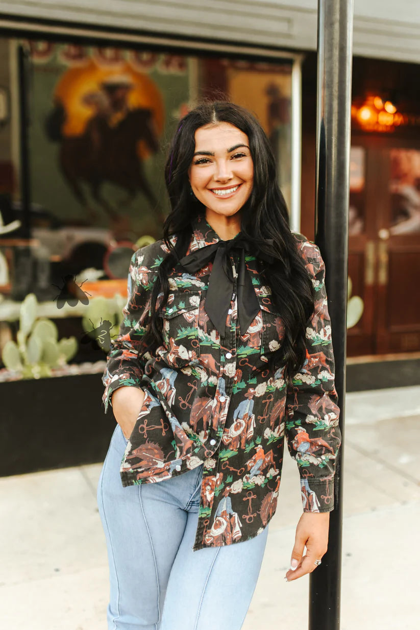 Brushy Pop Button Up