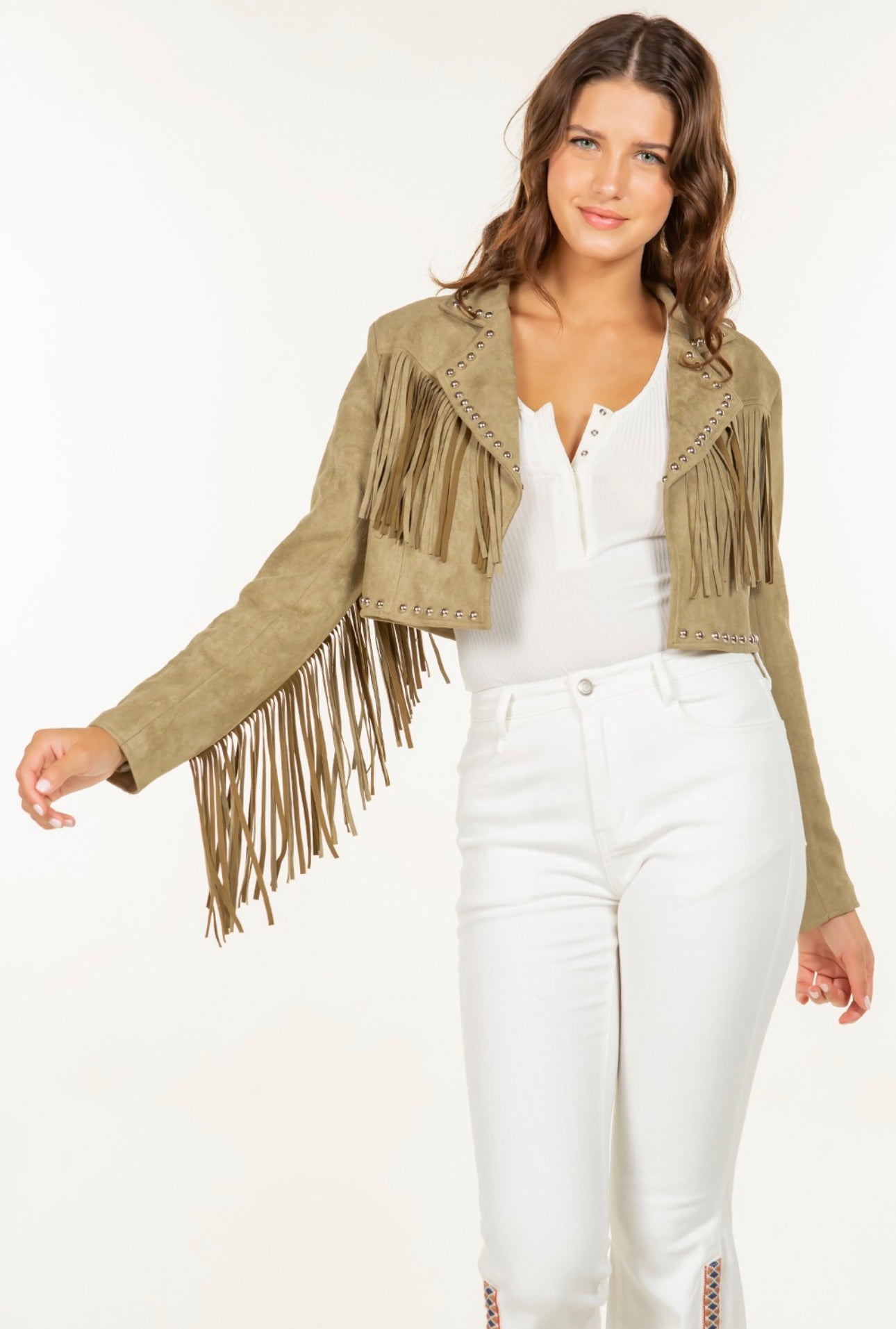 Suede Fringe Jacket