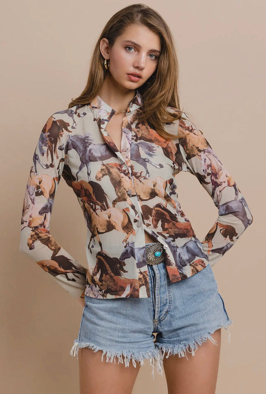 The Wild Horses Blouse