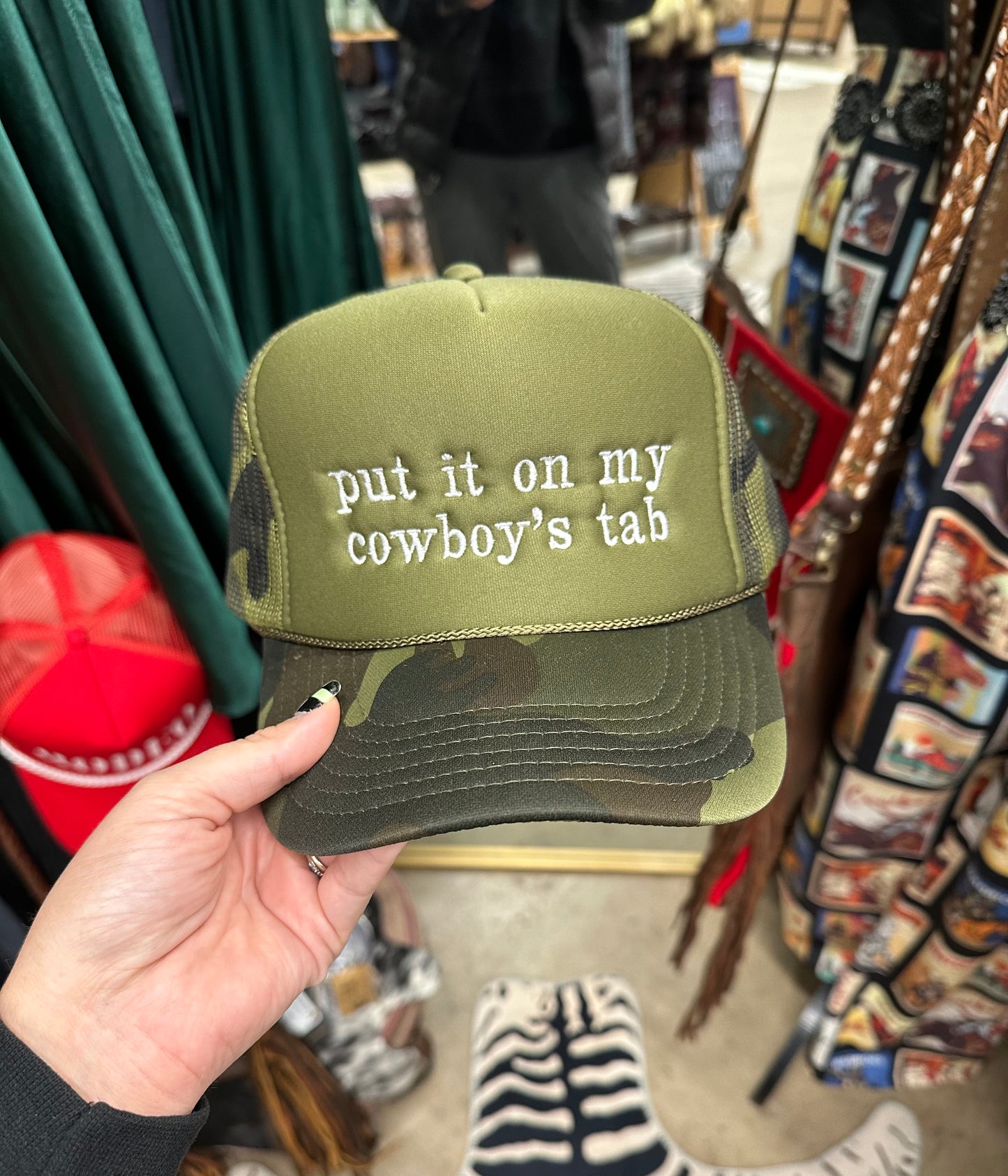 Put it on My Cowboys Tab Trucker Cap