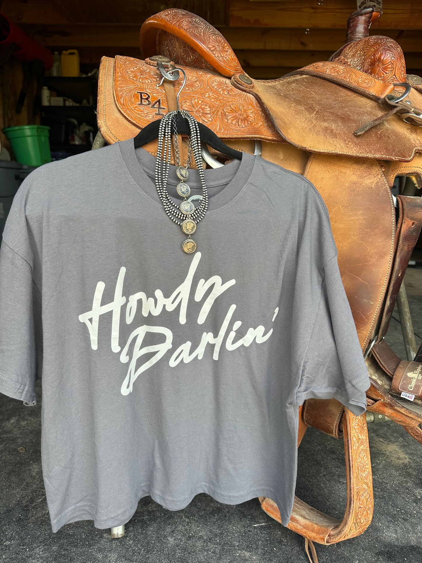 Howdy Darlin Crop Box Tee