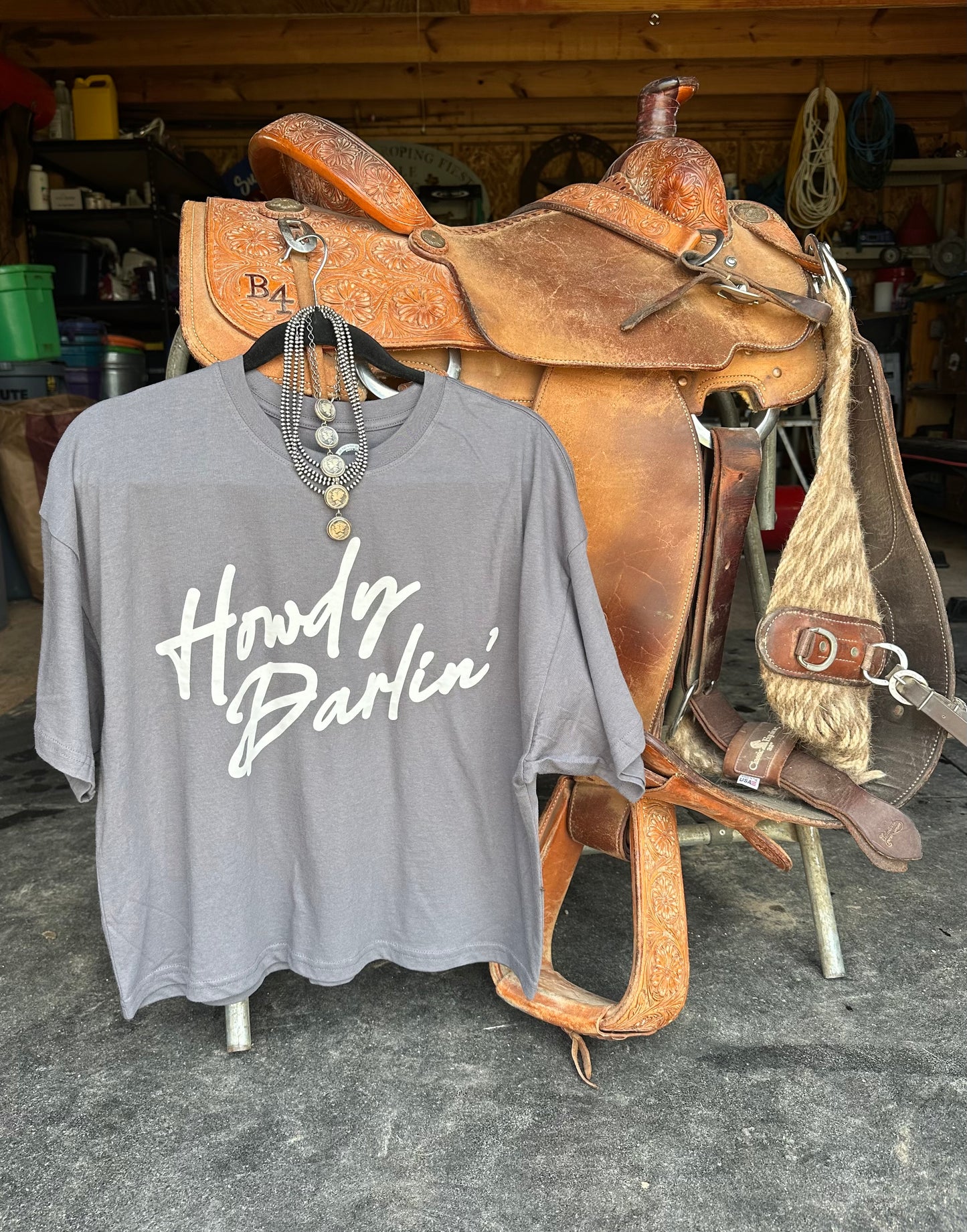 Howdy Darlin Crop Box Tee