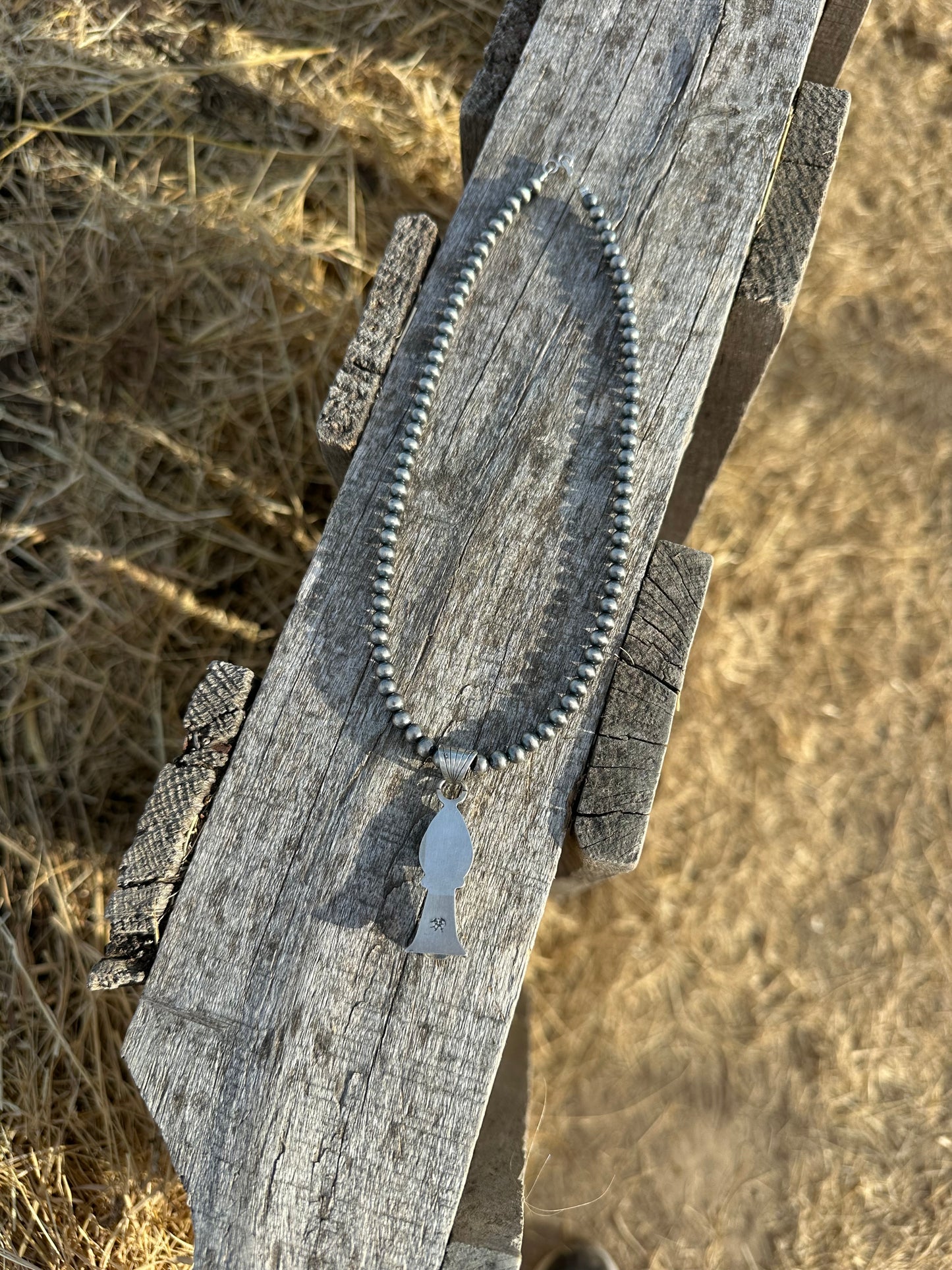 Golden Hills Pendant + Pearl Set