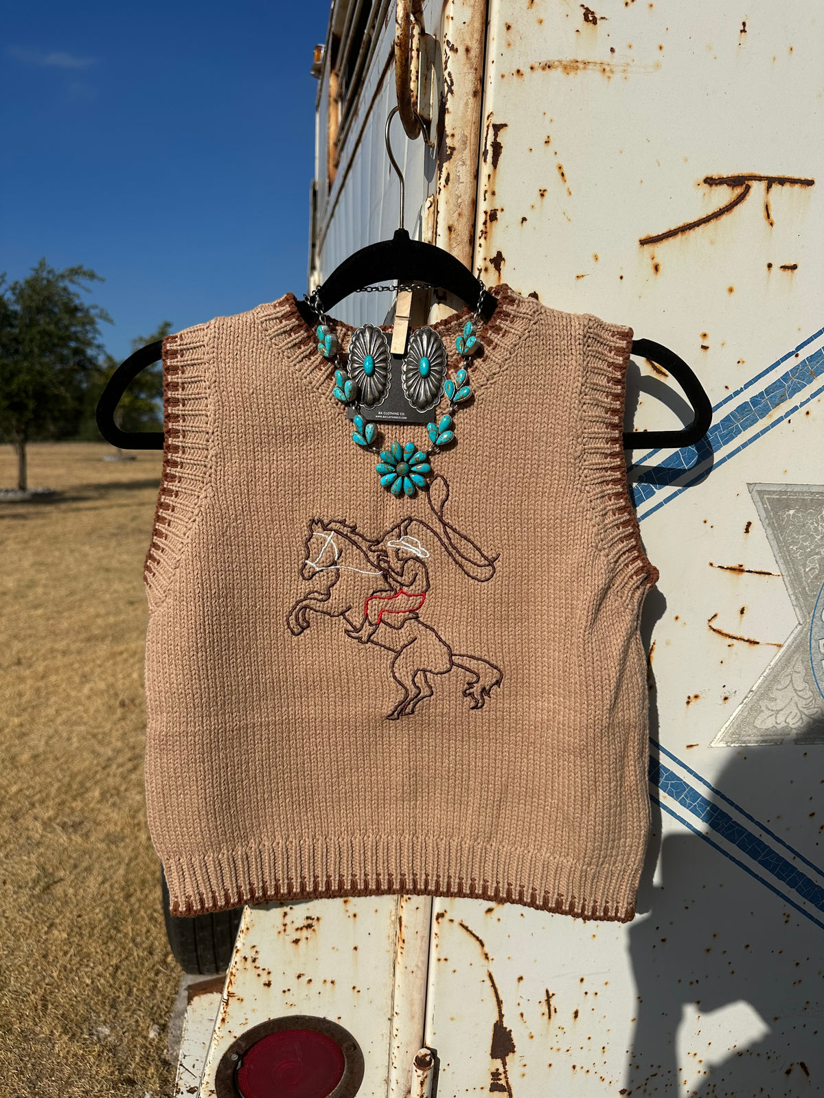 Roping Cowboy Sweater