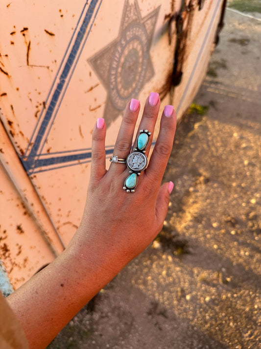 Liberty Coin Adjustable Ring