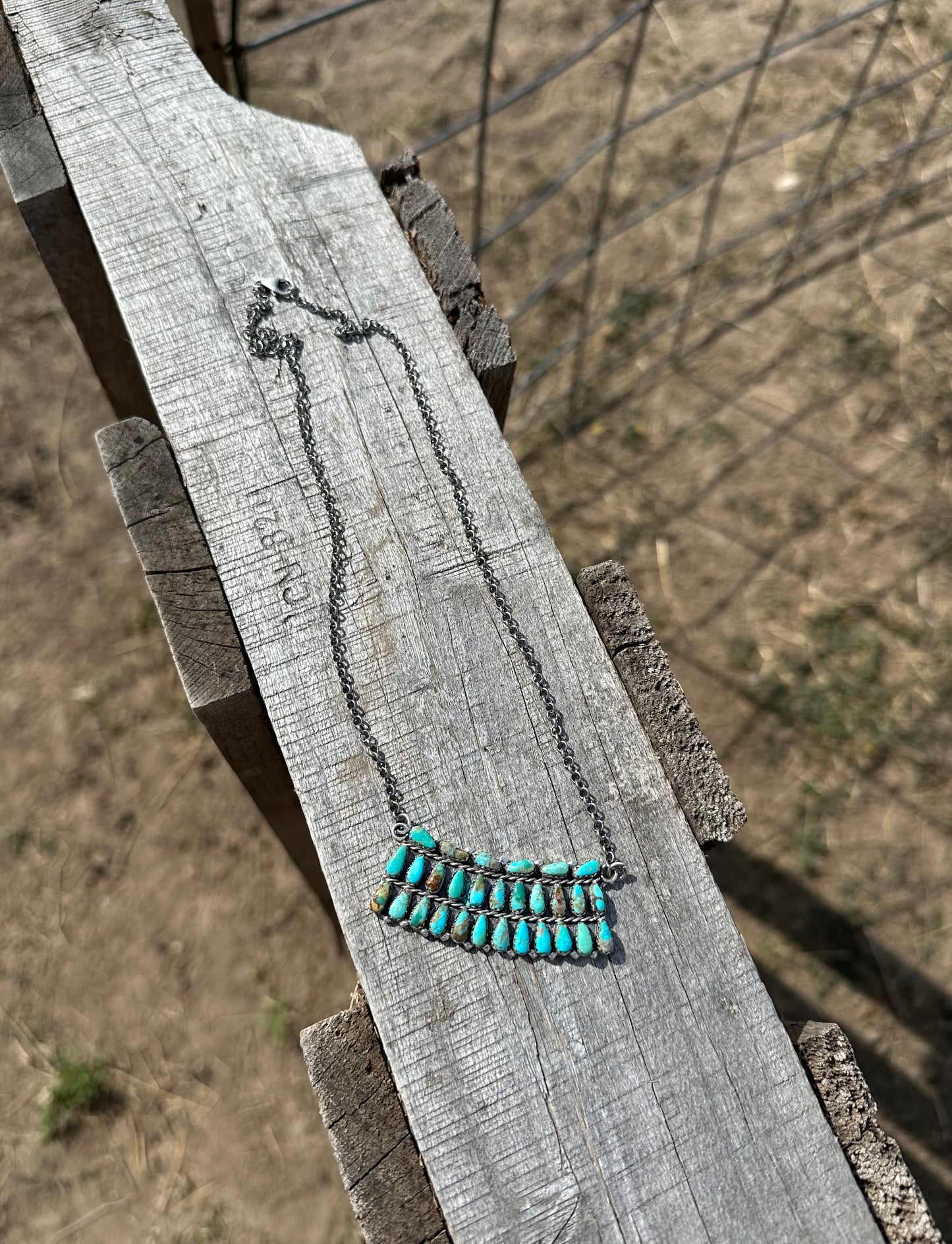 Matilda Benally Curved Cluster Bar Necklace