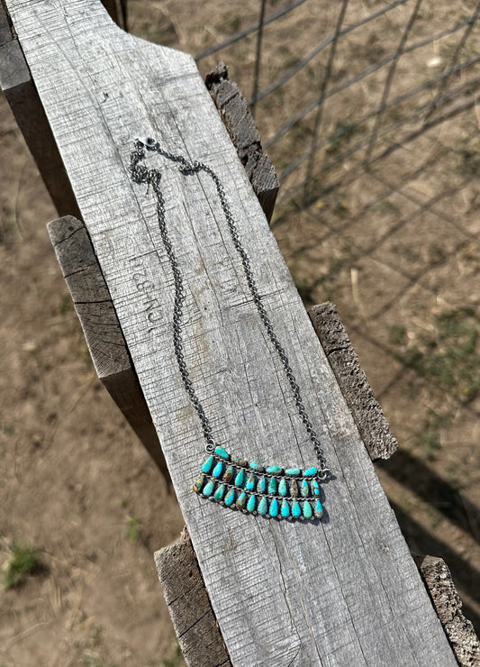 Matilda Benally Curved Cluster Bar Necklace