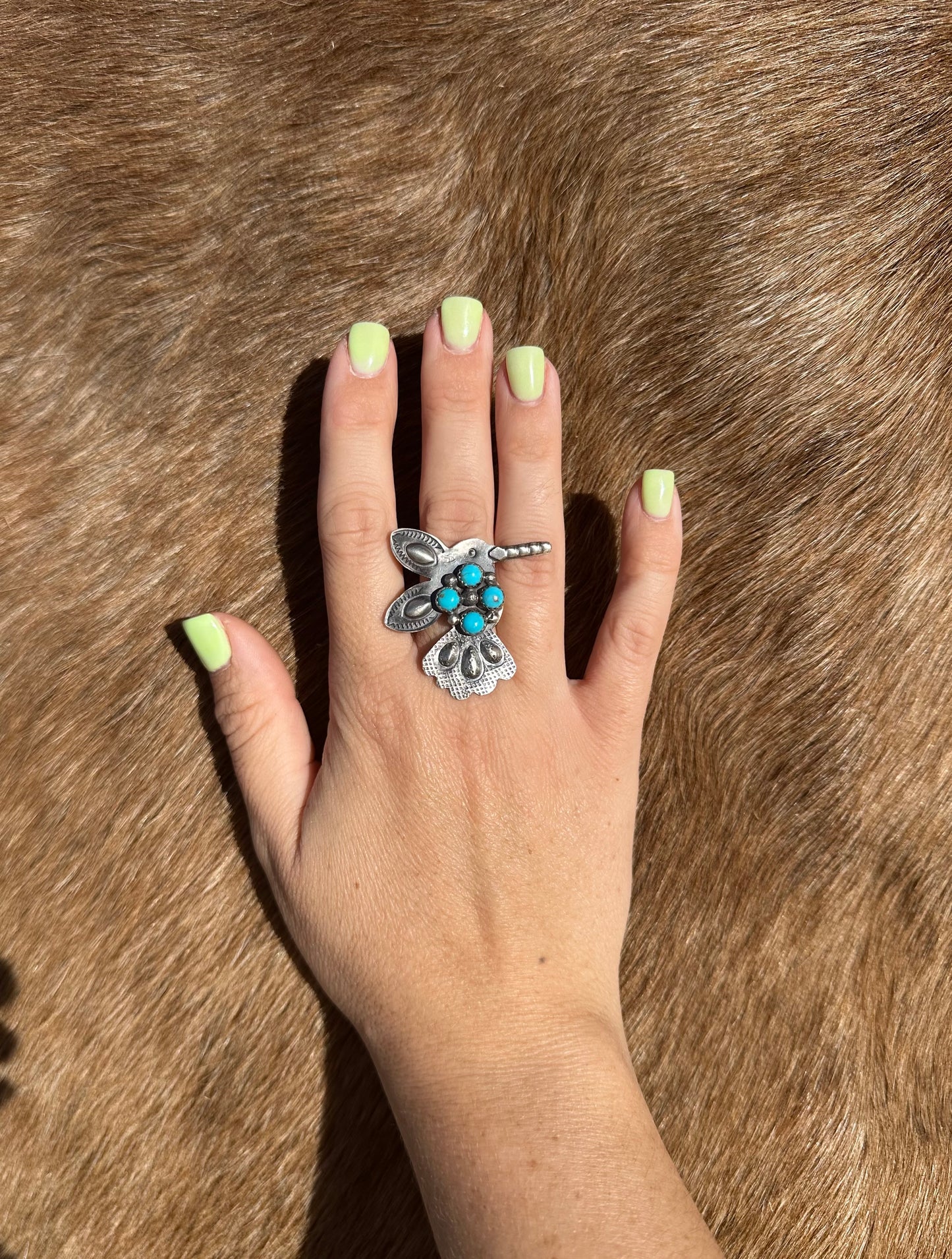 Adjustable Hummingbird Ring