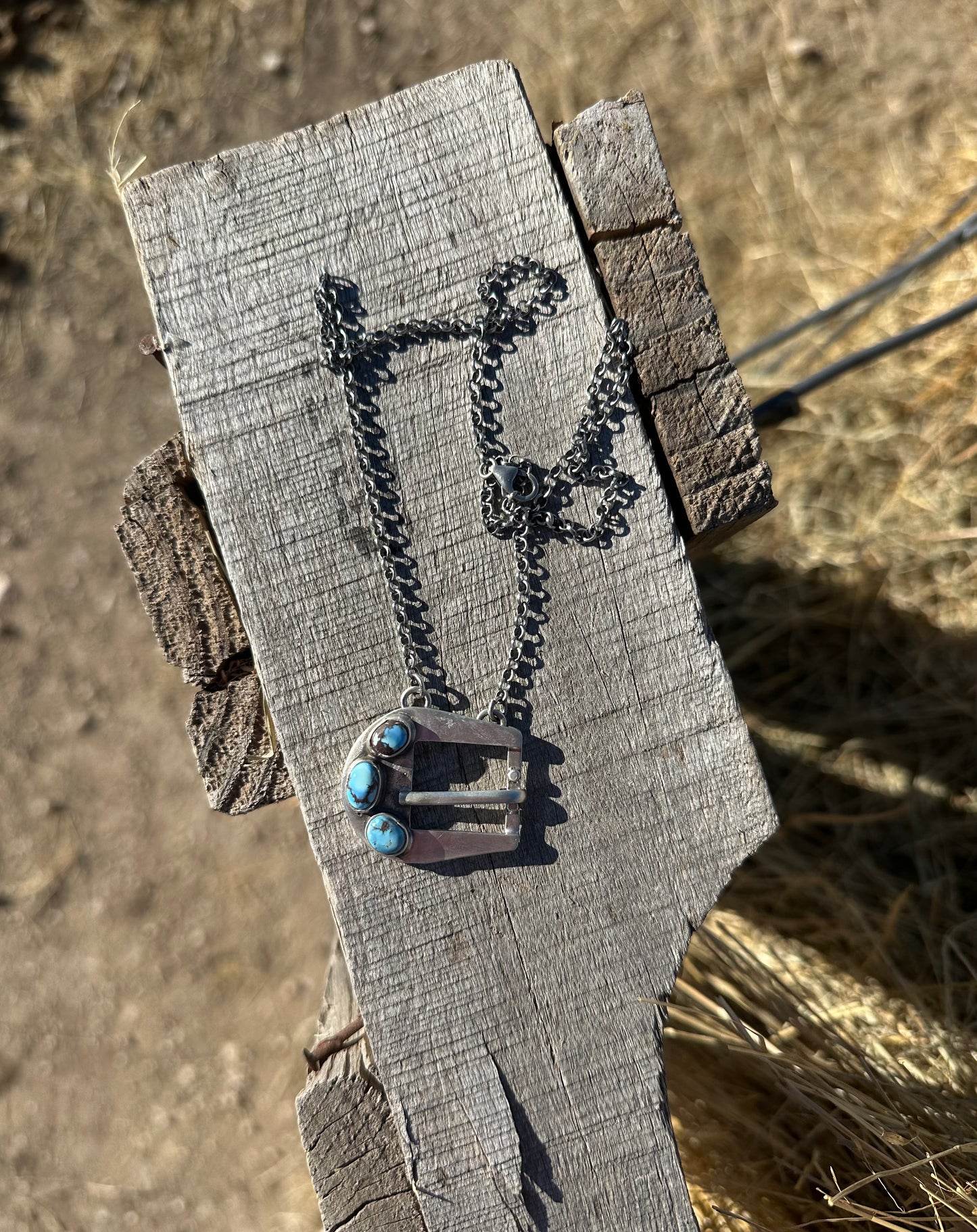 Golden Hills Belt Buckle Necklace