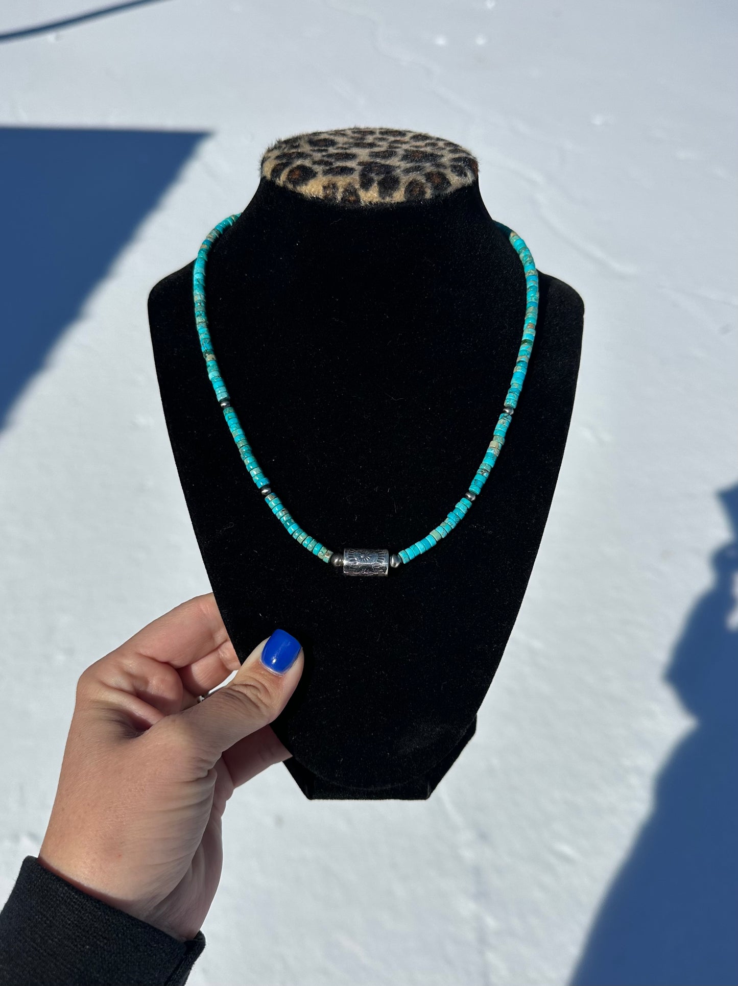 18" Heishi Barrel Bead Necklace