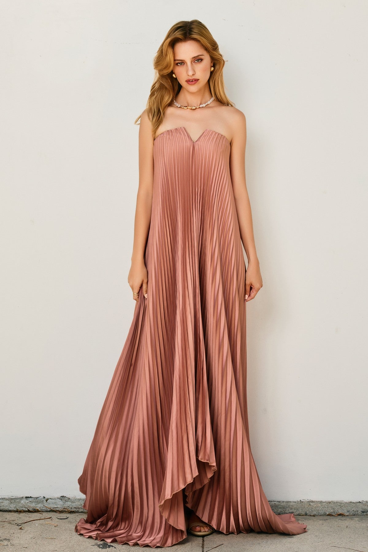 Moonglade Pleated Maxi Dress